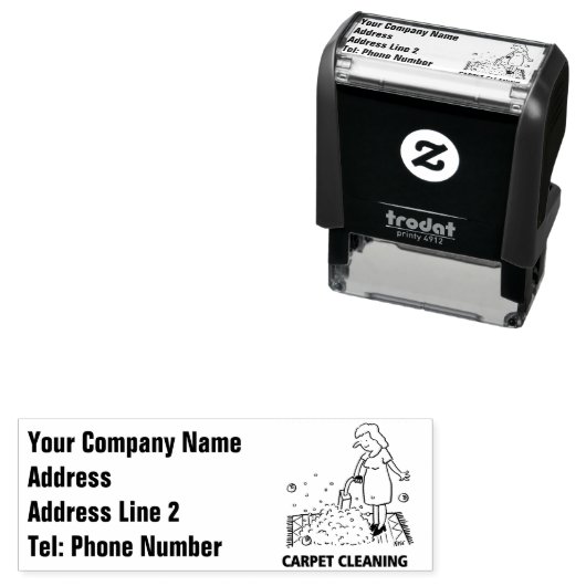カーペットクリーニングサービススタンプ セルフインキングスタンプ (インサイチュ)