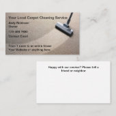 カーペットクリーニングサービス予算名刺 名刺 (正面/裏面)