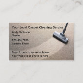カーペットクリーニングサービス予算名刺 名刺 (正面)
