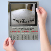 カーペットクリーニングフロアのカスタマイズ広告可能 チラシ (手)