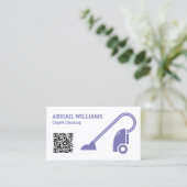 カーペットクリーニングQRコード 名刺 (スタンド正面)