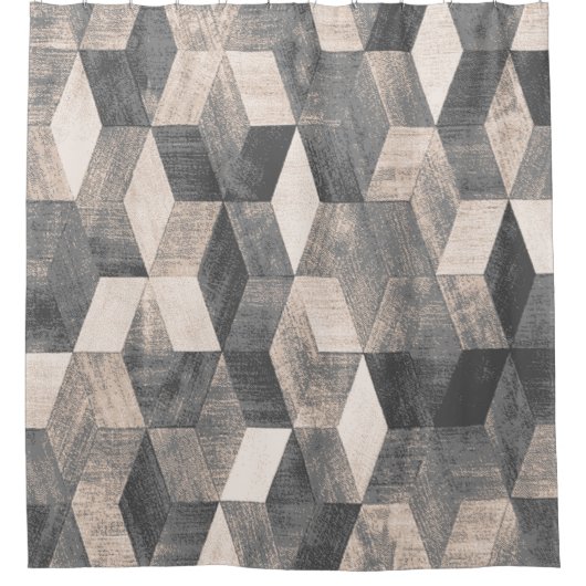 カーペットバスマットとラグBohoスタイル民族デザインパ シャワーカーテン (正面)