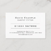 カーペットフィッターのホルダーの写真 名刺 (裏面)