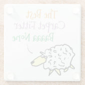 カーペットフィッターガラスコースター用ヒツジデザイン ガラスコースター (裏面)