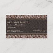 カーペットフィッター/フィッティング名刺 名刺 (裏面)