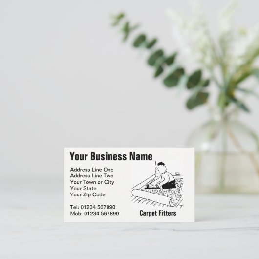 カーペットフィッティングサービス漫画の名刺 名刺 (スタンド正面)