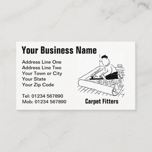 カーペットフィッティングサービス漫画の名刺 名刺 (正面)