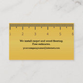 カーペット事業のイエロールーラー 名刺 (裏面)