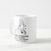 カーペット洗浄促進コーヒーマグ コーヒーマグカップ (正面左)