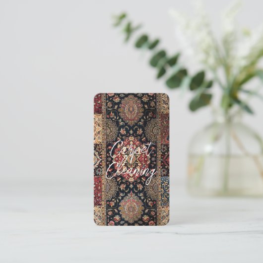 カーペット清掃カスタム用QR 名刺 (スタンド正面)