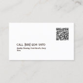 カーペット清掃カスタム用QR 名刺 (裏面)