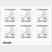 カーペット清掃サービスの漫画のステッカー スクエアシール (シート)