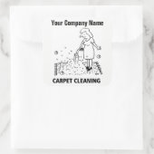 カーペット清掃サービスの漫画のステッカー スクエアシール (バッグ)