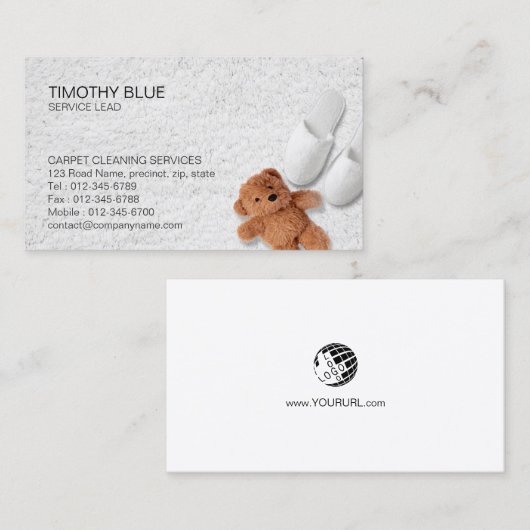 カーペット清掃サービス 名刺 (正面/裏面)