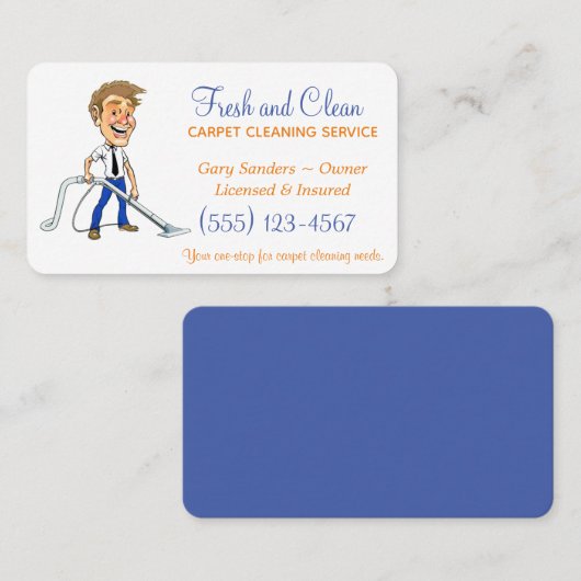 カーペット清掃用シャンプーサービス名刺 名刺 (正面/裏面)