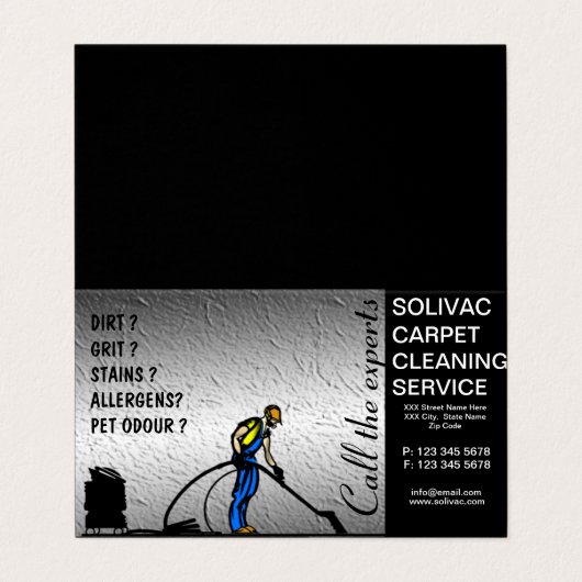 カーペット清掃用折り畳み名刺 名刺 (外部フラット)