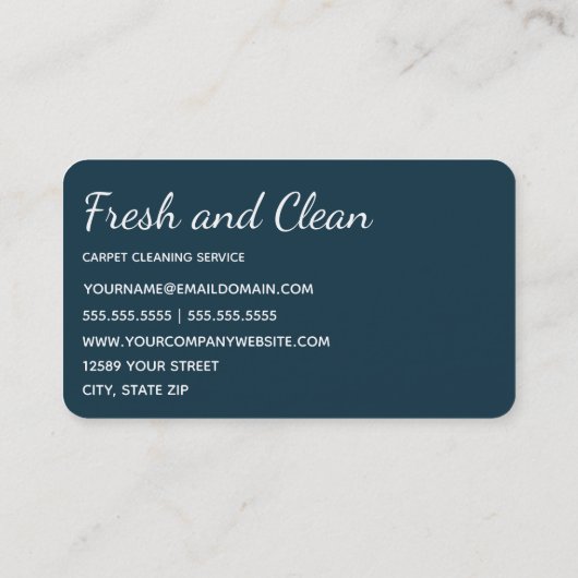 カーペット清掃 名刺 (裏面)