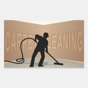 カーペット清掃 長方形シール