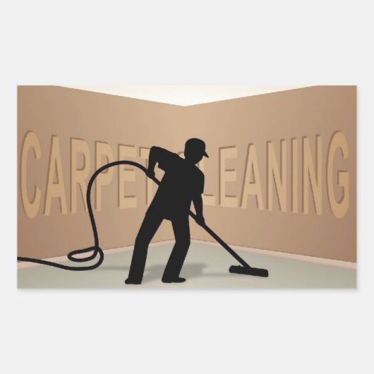 カーペット清掃 長方形シール (正面)