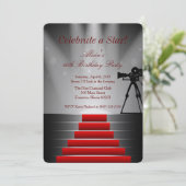 カーペット誕生パーティーの招待状 招待状 (スタンド正面)