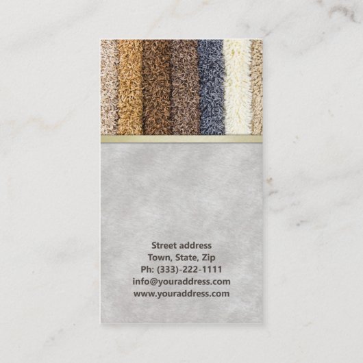 カーペット/カーペットのショップグエレガントレーカード 名刺 (裏面)