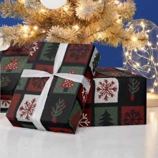 カーペット ラグ テクスチャ クリスマス アイコン パターン ラッピングペーパー