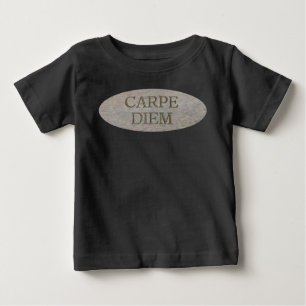 カーペディエムストーンベビーブラックTシャツ ベビーTシャツ