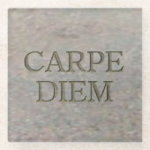 カーペディエム石ガラスコースター ガラスコースター (正面)