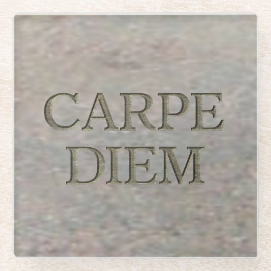 カーペディエム石ガラスコースター ガラスコースター (正面)