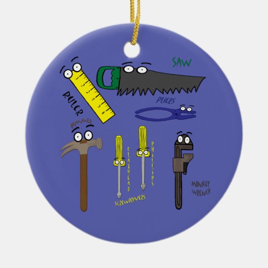 カーペンターお洒落ツール セラミックオーナメント (正面)