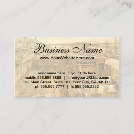 カーペンターの庭と洗濯物ビンセント・ヴァン・ゴッホ 名刺 (正面)