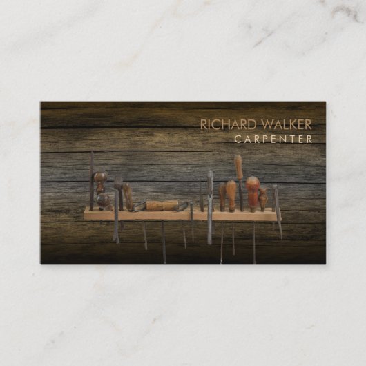 カーペンターツールウッドワーキングプロフェッショナルウッド 名刺 (正面)