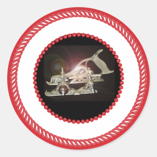 カーペンターツールジェシーの木のシール ラウンドシール (正面)