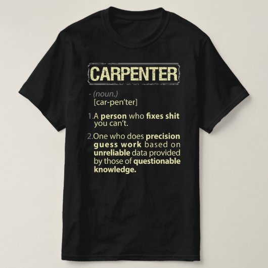 カーペンター実在メリカの定義 Tシャツ (デザイン正面)