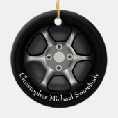カーホイールオーナメント |名前の追加 セラミックオーナメント (裏面)