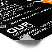 カーホイール、自動整備士と修理広告ズ ポスター (角)