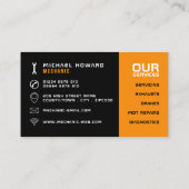 カーホイール、自動整備士と修理 名刺 (裏面)