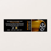 カーホイール、自動整備士と修理、詳細 名刺 (外部フラット)