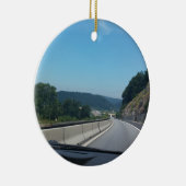 カーホリデーマウンテンズヨーロッパオーストリア写真 セラミックオーナメント (右)