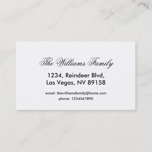 カーホリデーマウンテンズヨーロッパオーストリア写真 名刺 (裏面)