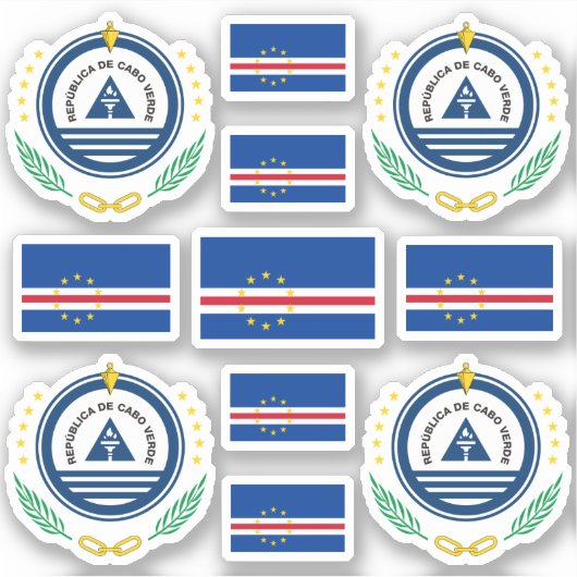 カーボベルデの国のシンボル/武器と旗のコート シール (正面)