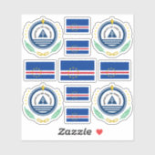 カーボベルデの国のシンボル/武器と旗のコート シール (シート)