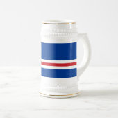 カーボベルデの国旗 ビールジョッキ (正面右)