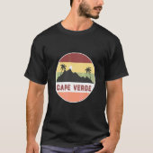 カーボベルデの山とヤシの木 Tシャツ (正面)