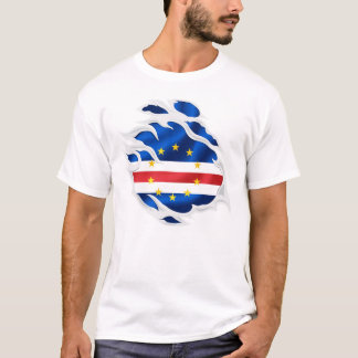 カーボベルデの裂けた旗 Tシャツ