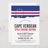 カーボベルデーンをテーマにした料理 | パーティーフラグ招待状 招待状 (正面/裏面)