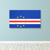 カーボベルデーン国旗（カボヴェルデ） キャンバスプリント (インサイチュ (ウッドフロア))