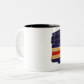 カーボベルデ共和国の旗のマグ ツートーンマグカップ (正面左)