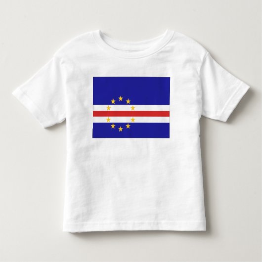 カーボベルデ共和国の旗 トドラーTシャツ (正面)