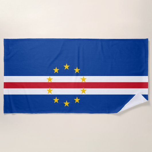 カーボベルデ共和国の旗 ビーチタオル (正面)